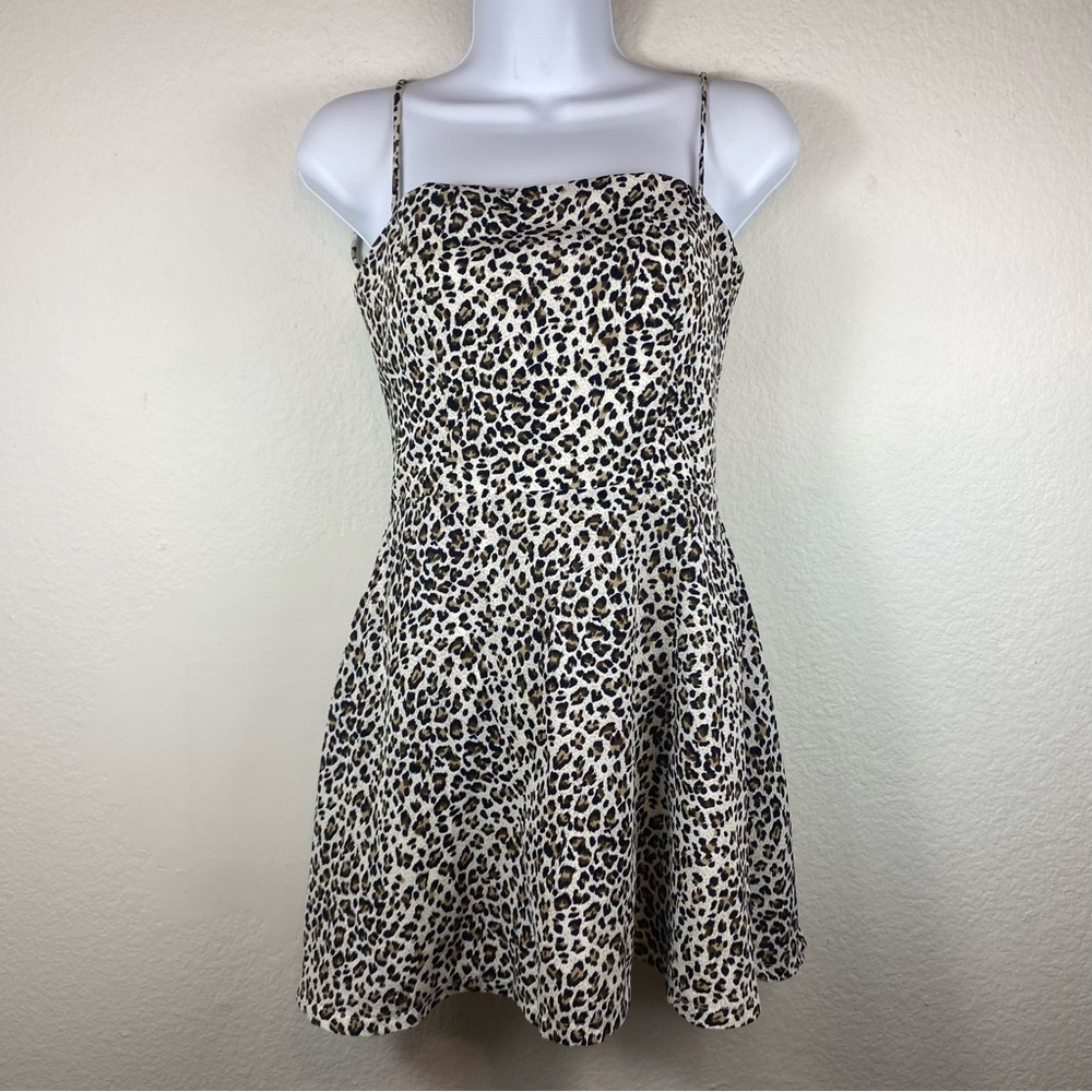 Princess Polly‎ Size 4 Mini Dress Cheetah Animal Print adjustable strap lined